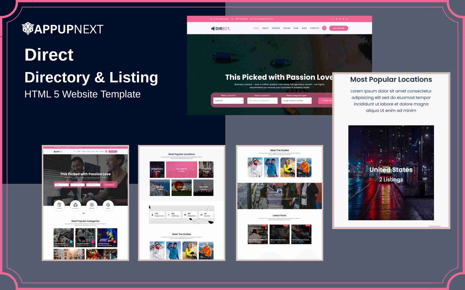 Direct - Directory & Listing - HTML 5 Website Template - v4