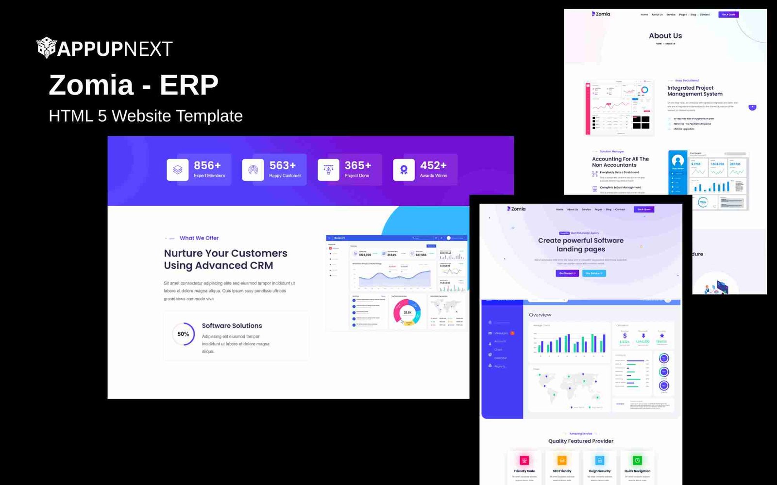 Zomia - ERP - HTML 5 Website Template