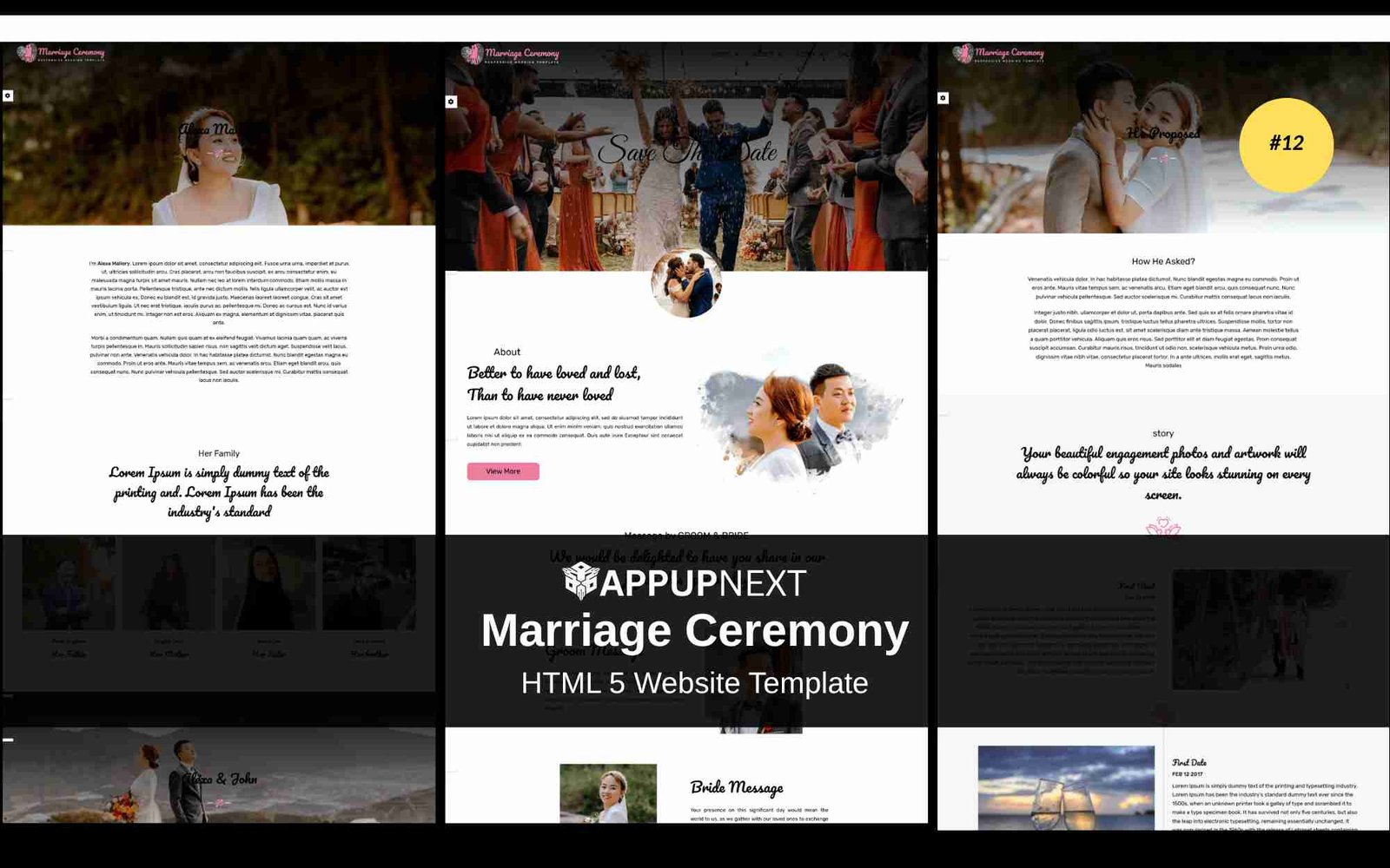 Marriage Ceremony - HTML 5 Website Template - v2