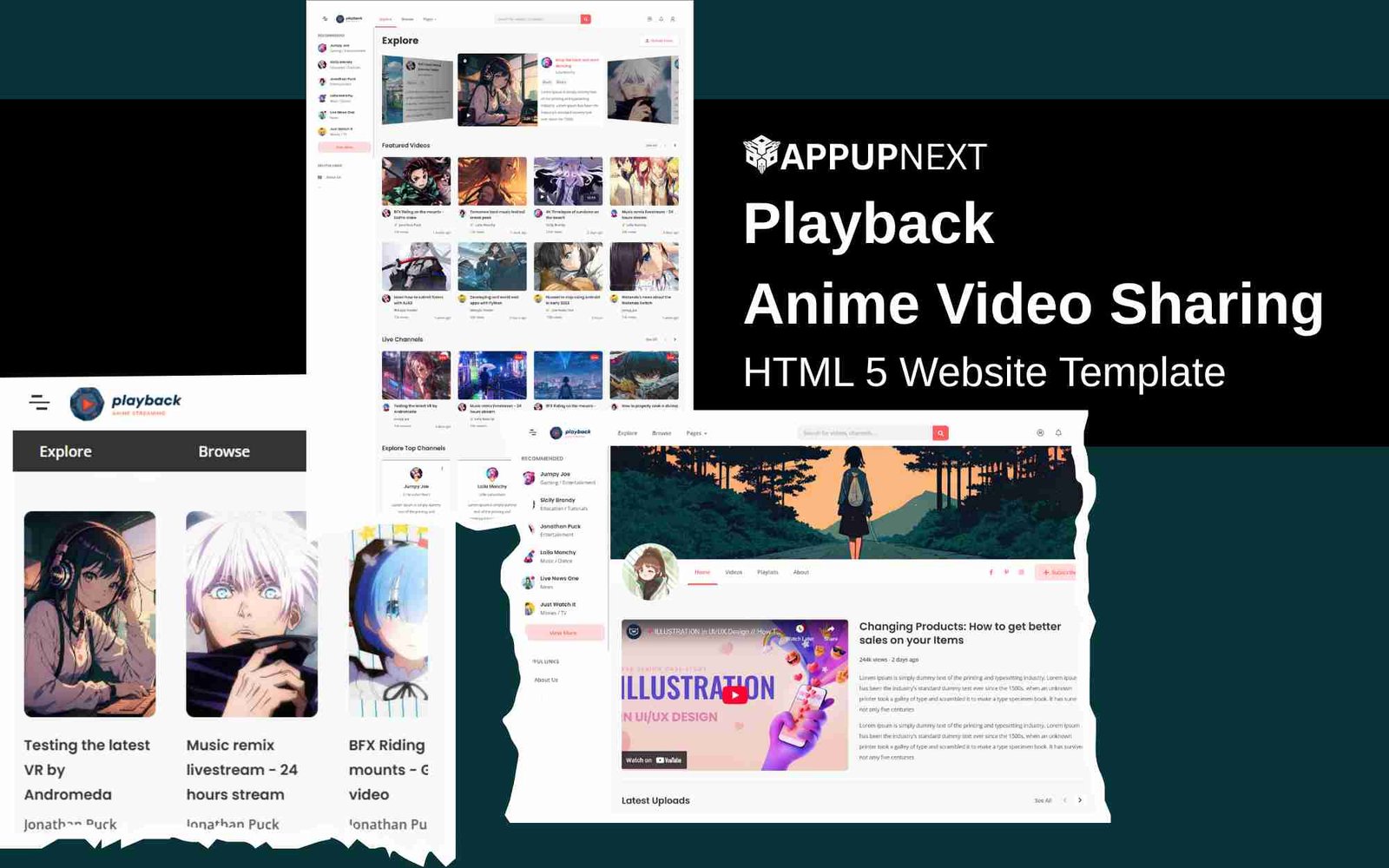 Playback - Anime Video Sharing - HTML 5 Website Template