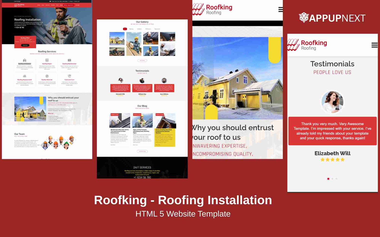 Roofking - Roofing Installation - HTML 5 Website Template