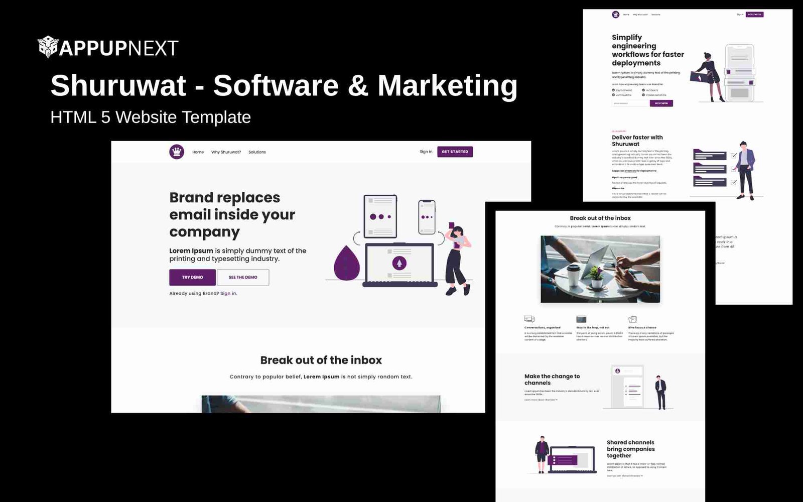 Shuruwat - Software & Marketing - HTML 5 Website Template