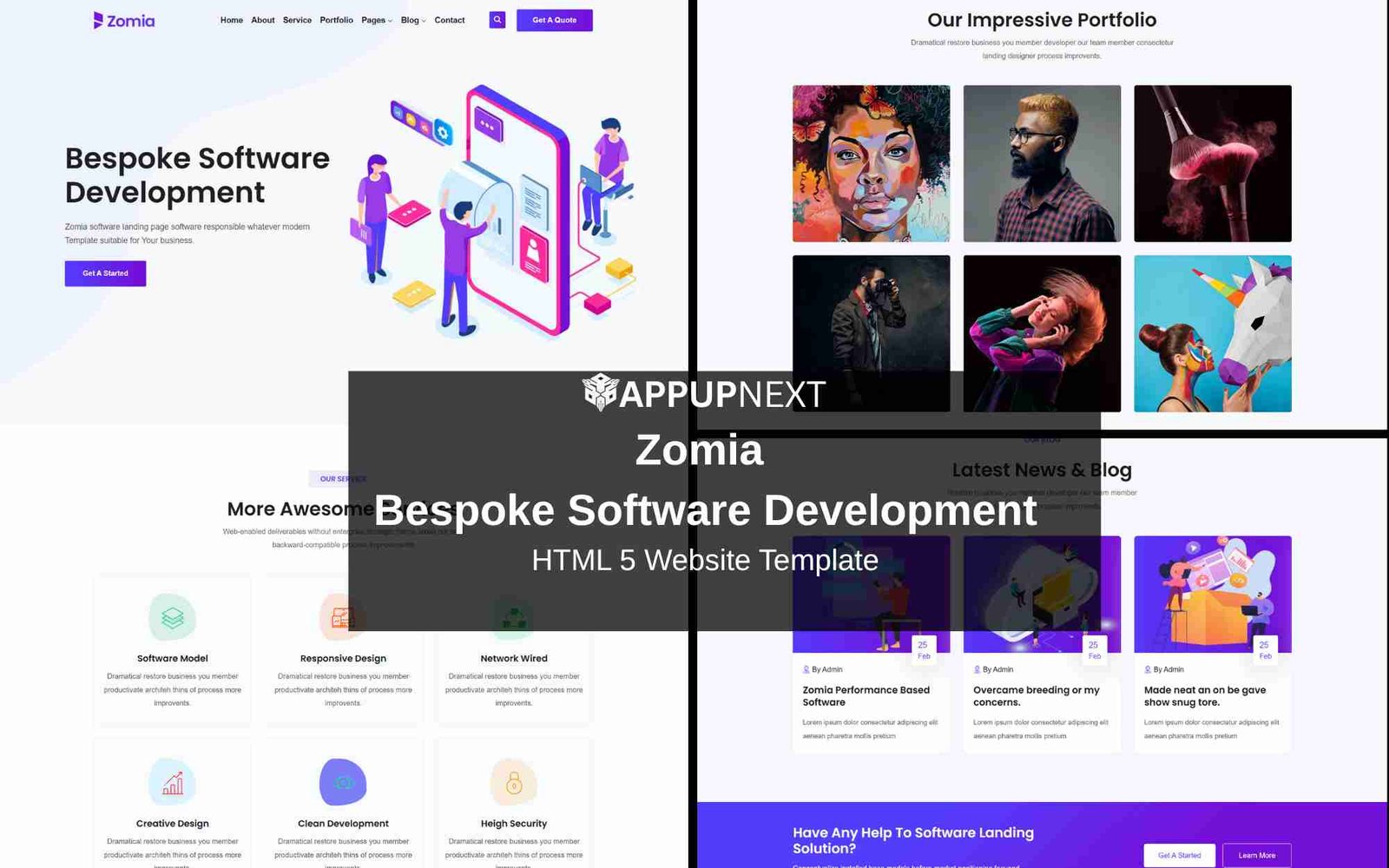 Zomia - Bespoke Software Development - HTML 5 Website Template