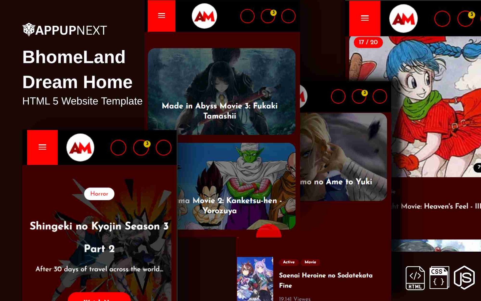 Anime-Manga-Hub  - HTML 5 Website Template - v3