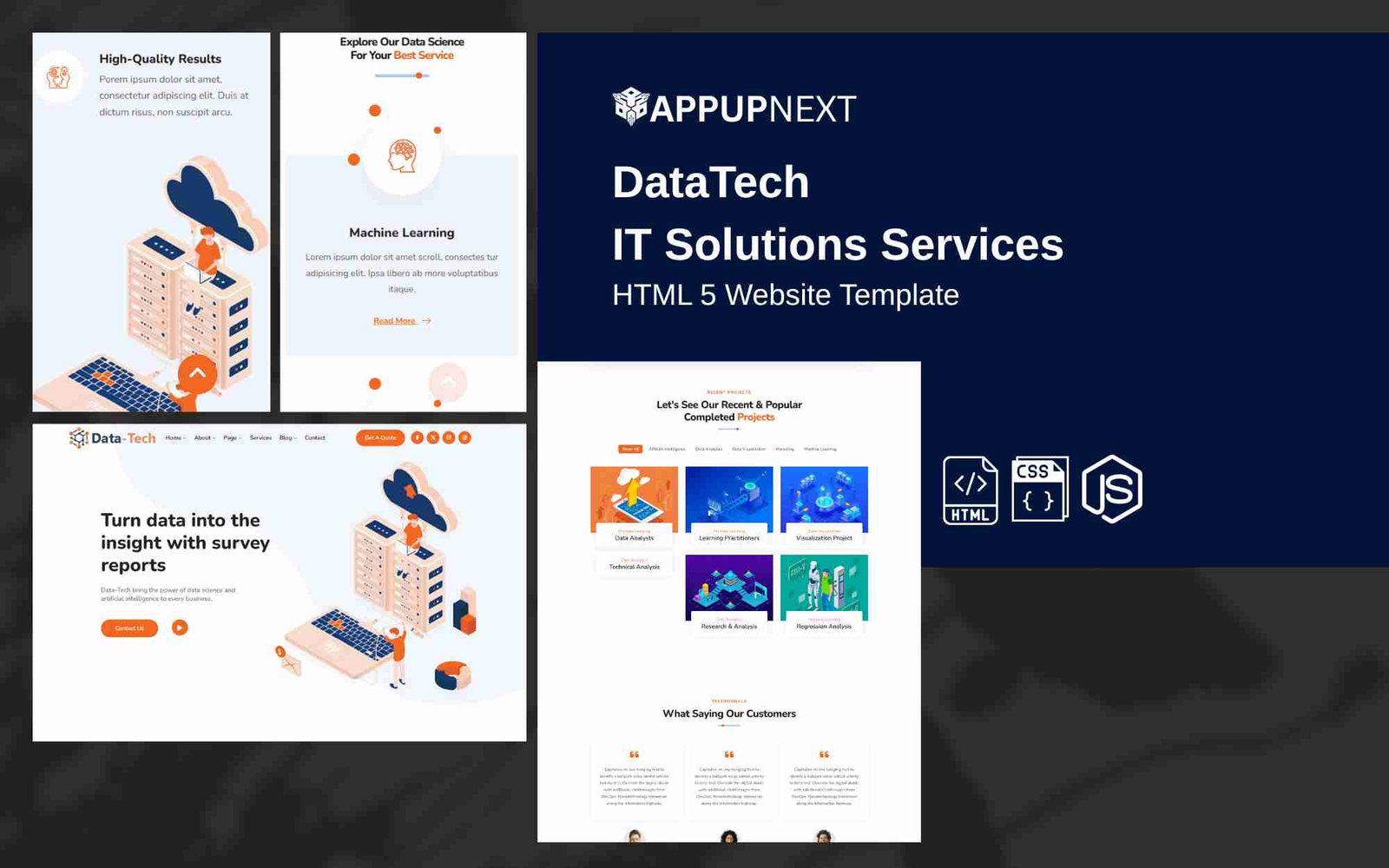 DataTech  - IT Solutions Services - HTML 5 Website Template - v1