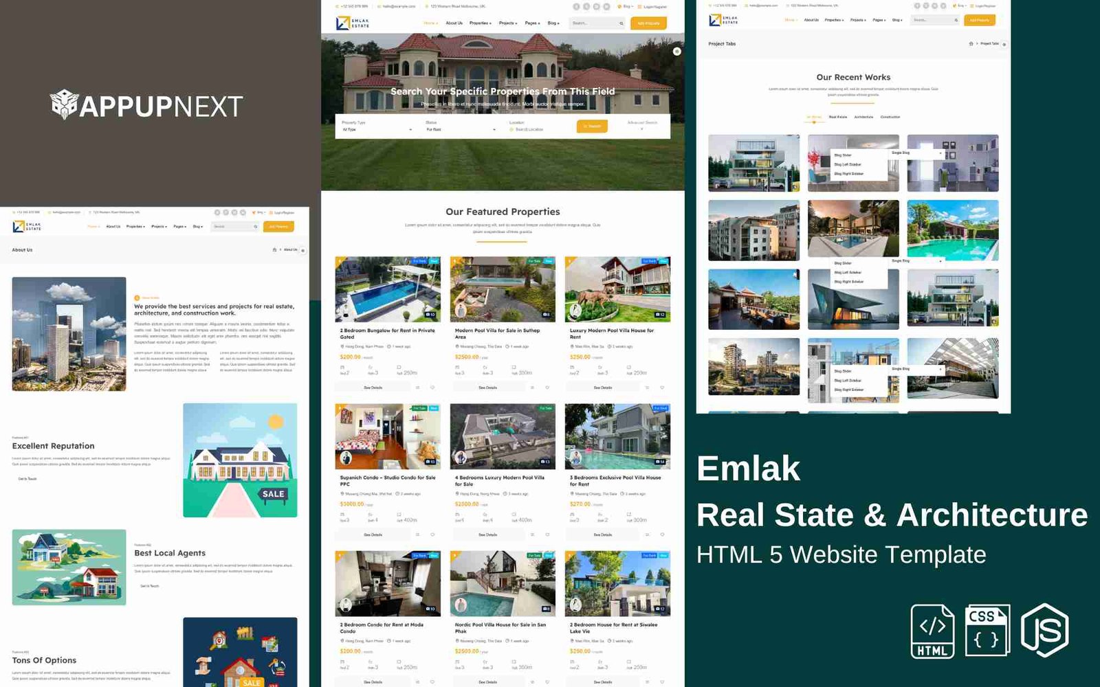 Emlak - Real State & Architecture - HTML 5 Website Template - v1