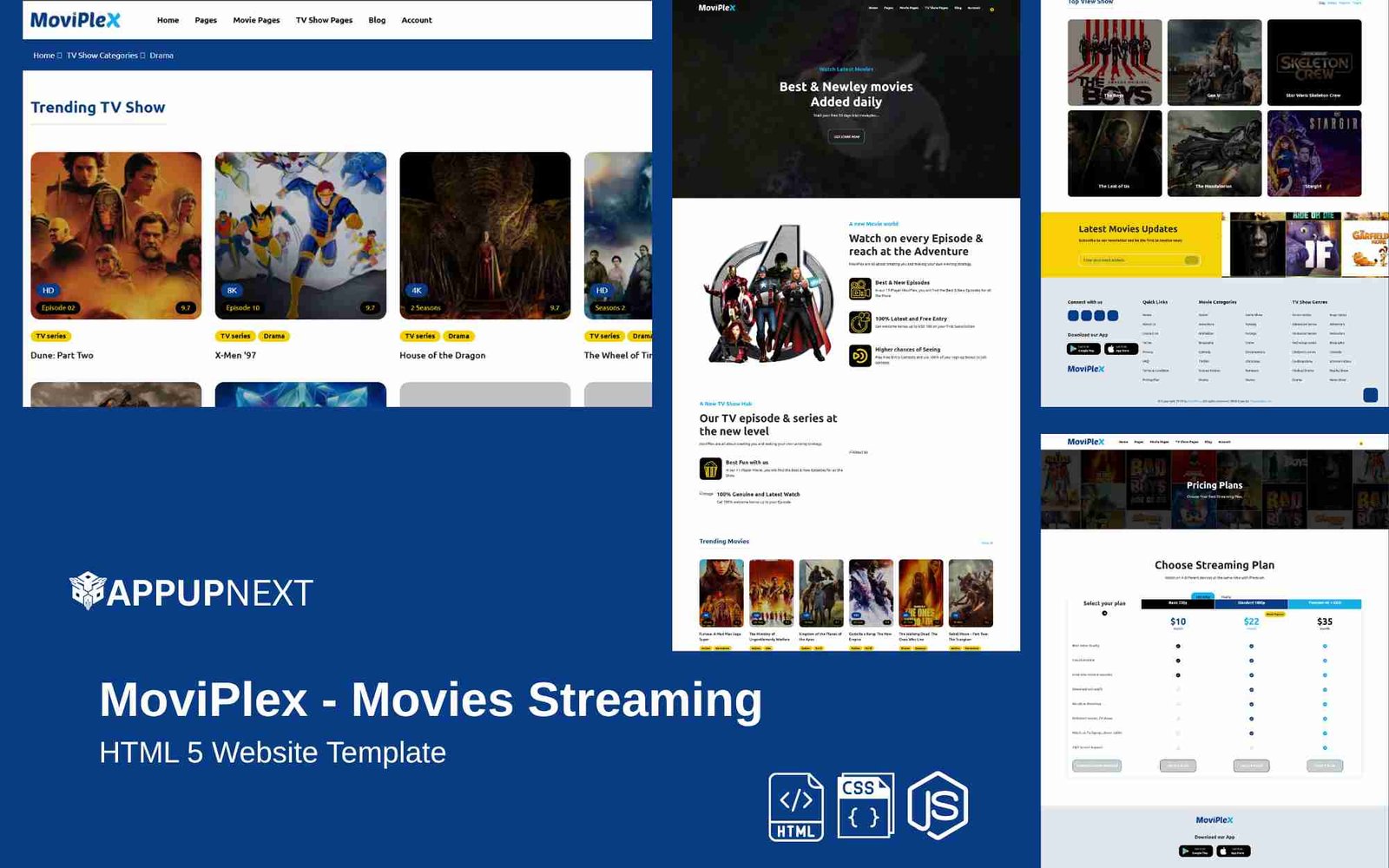MoviPlex - Movies Streaming - HTML 5 Website Template - v4