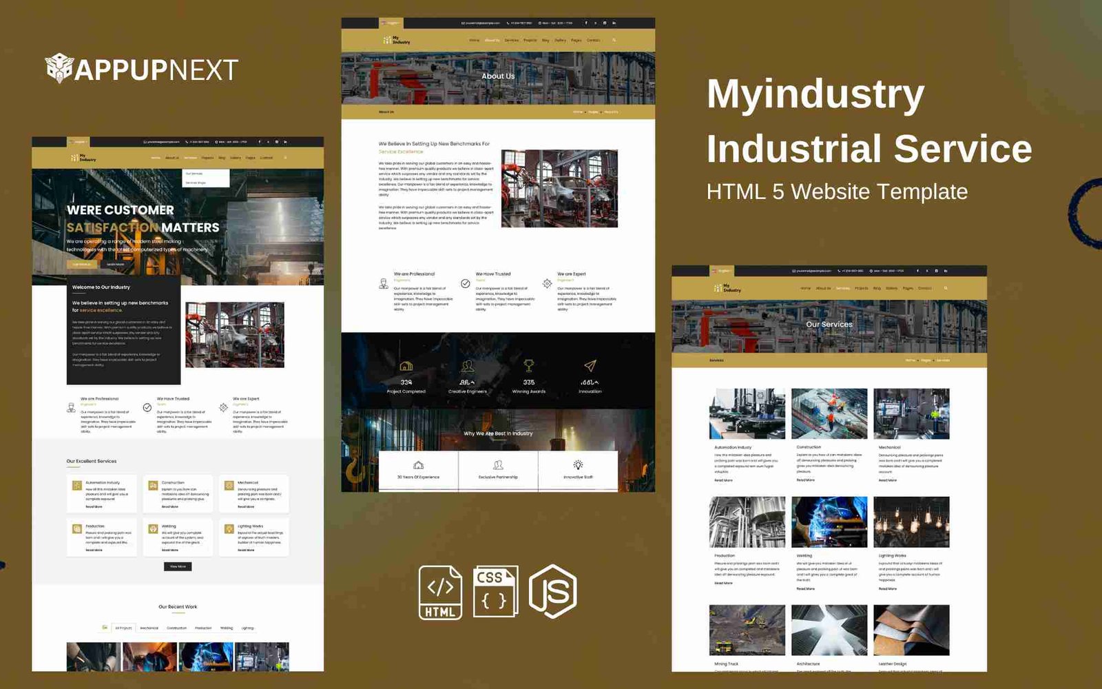Myindustry - Industrial Service - HTML 5 Website Template