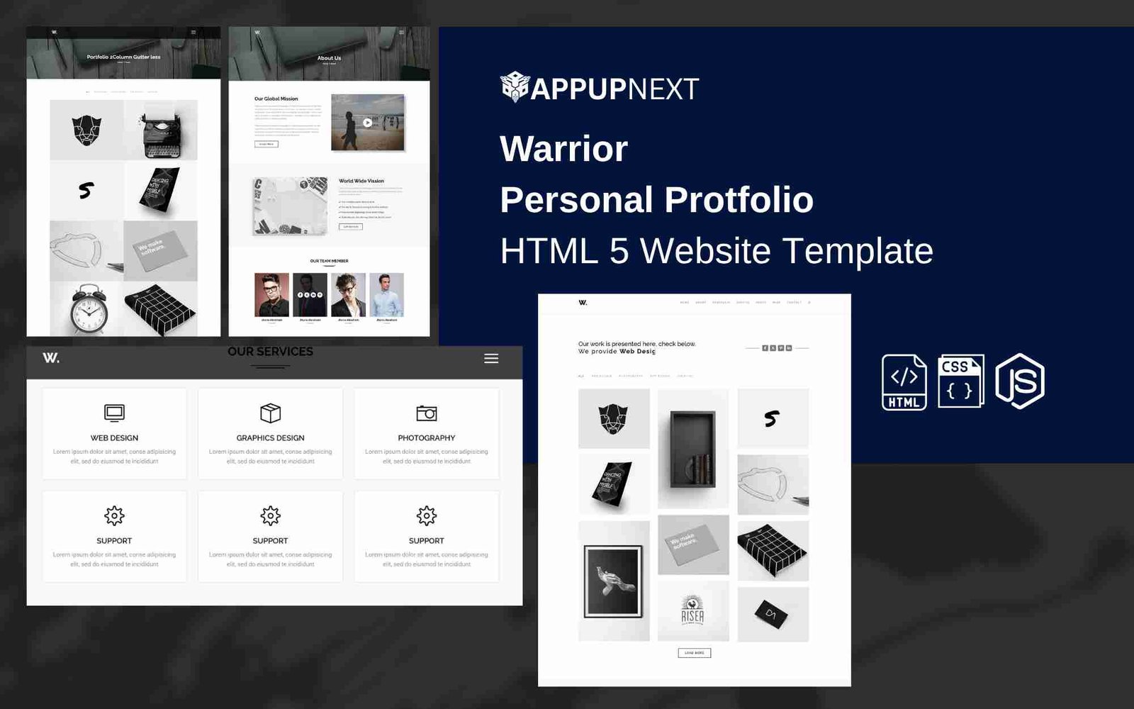 Warrior - Personal Protfolio - HTML 5 Website Template
