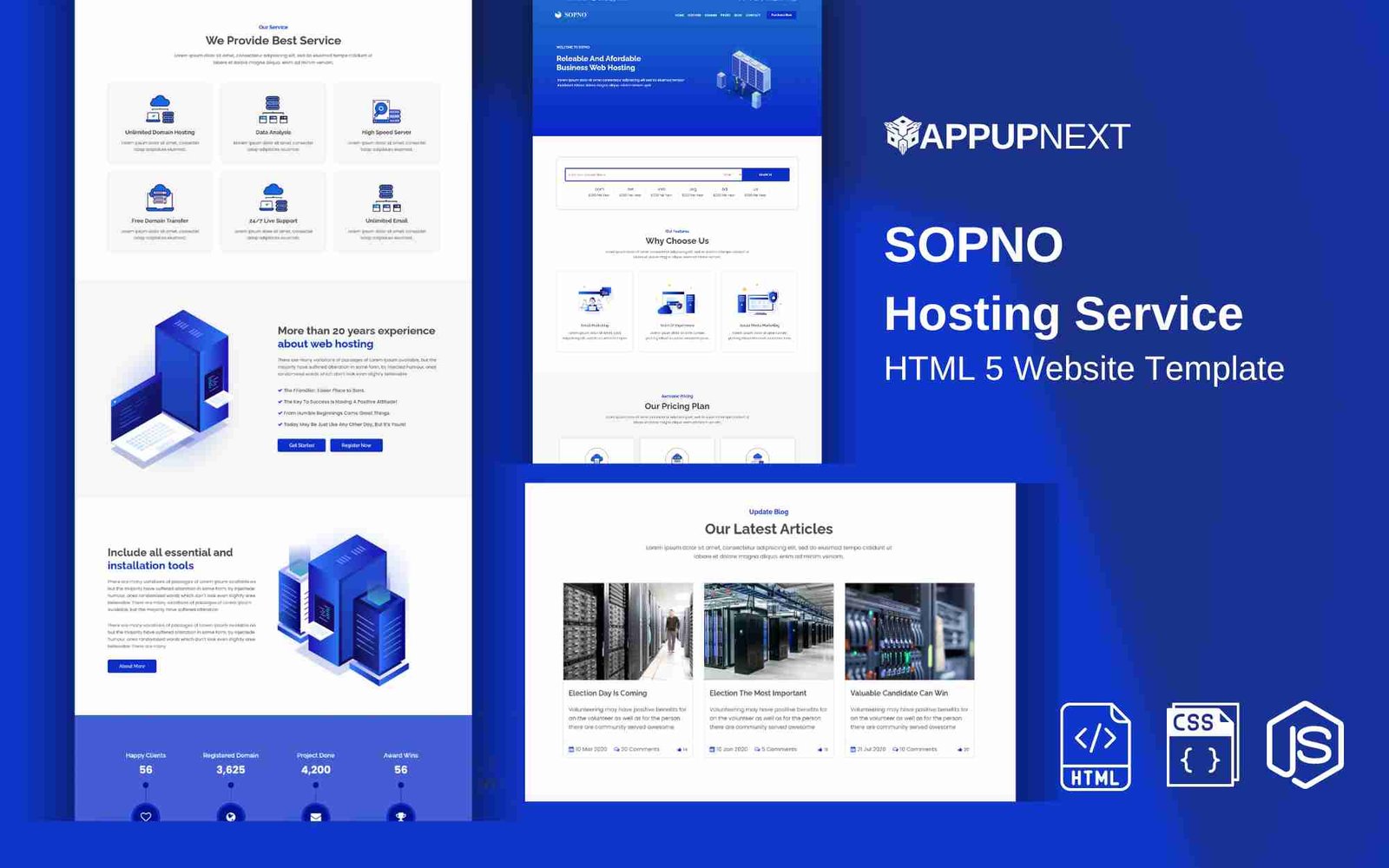 SOPNO  - Hosting Service  - HTML 5 Website Template - v2