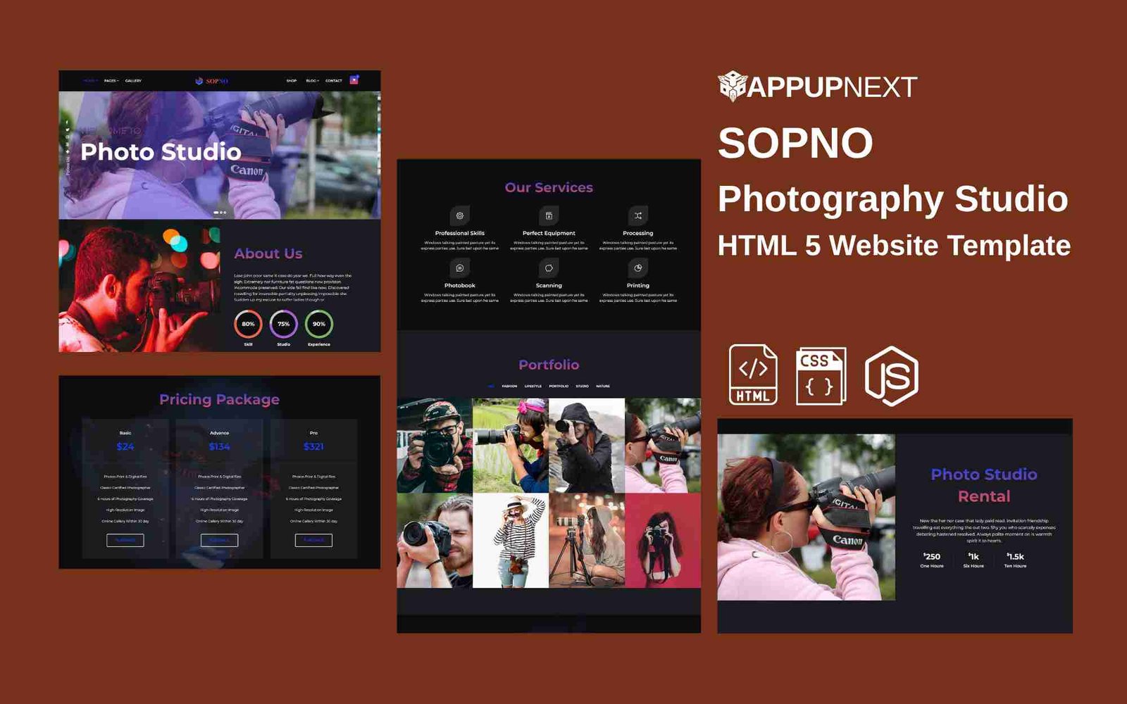 SOPNO  - Photography Studio  - HTML 5 Website Template - v1