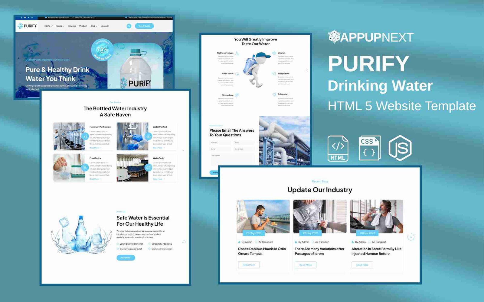 PURIFY - Drinking Water - HTML 5 Website Template