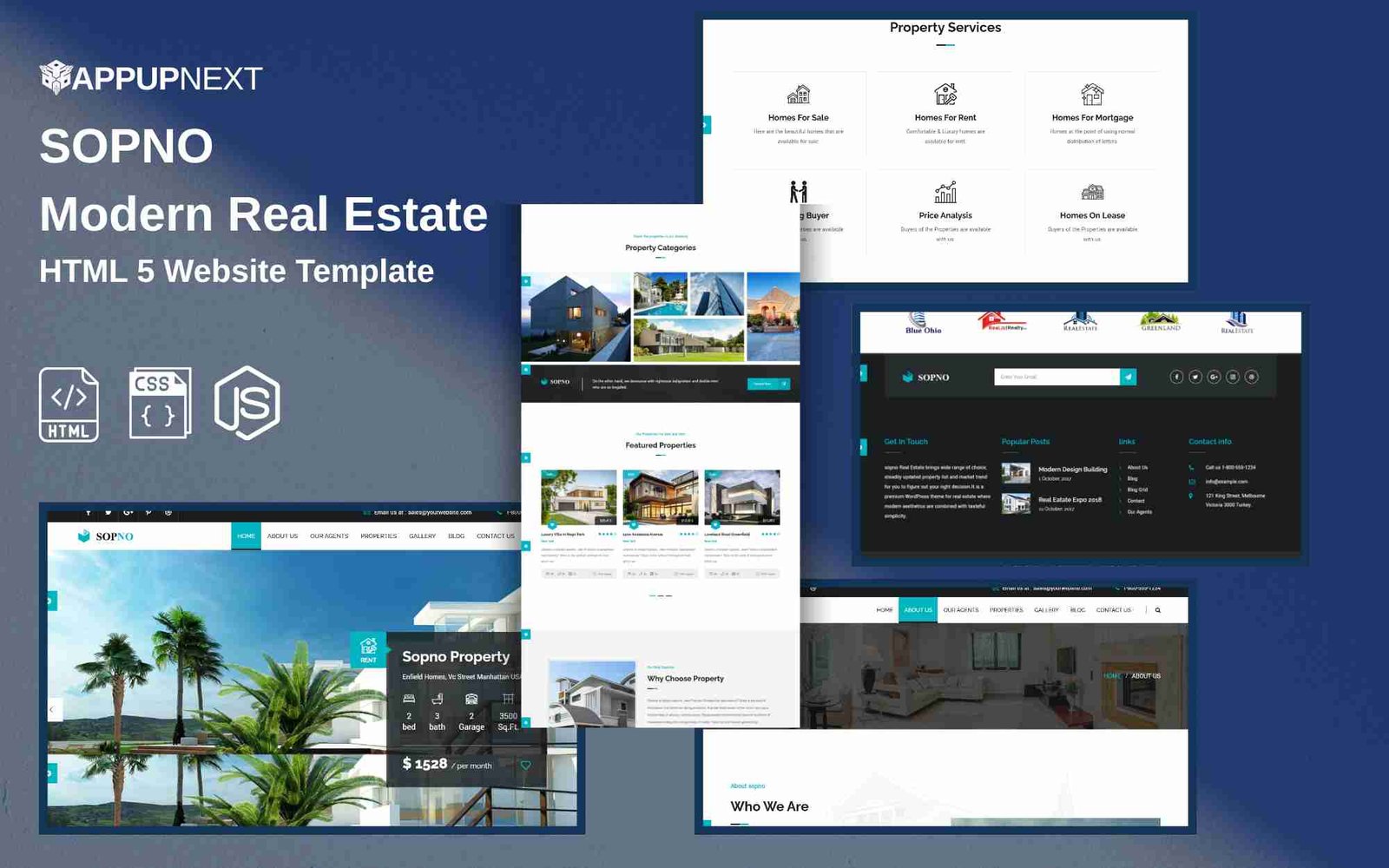 SOPNO  - Modern Real Estate - HTML 5 Website Template - v1
