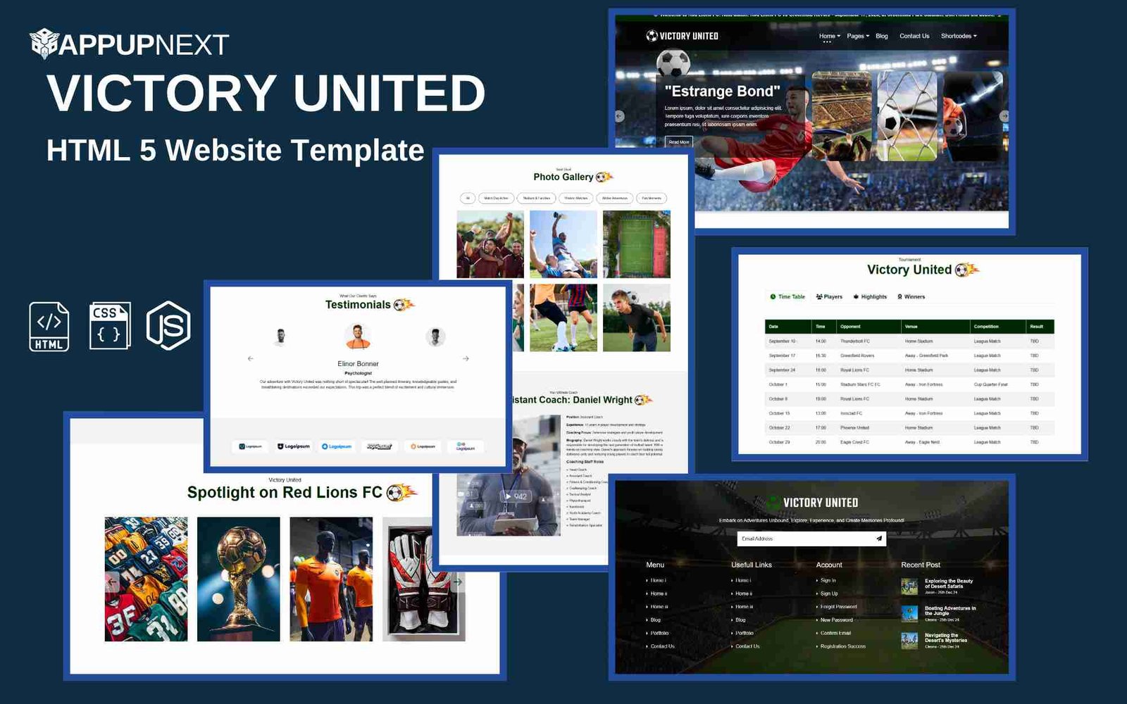 VICTORY UNITED - HTML 5 Website Template - v1