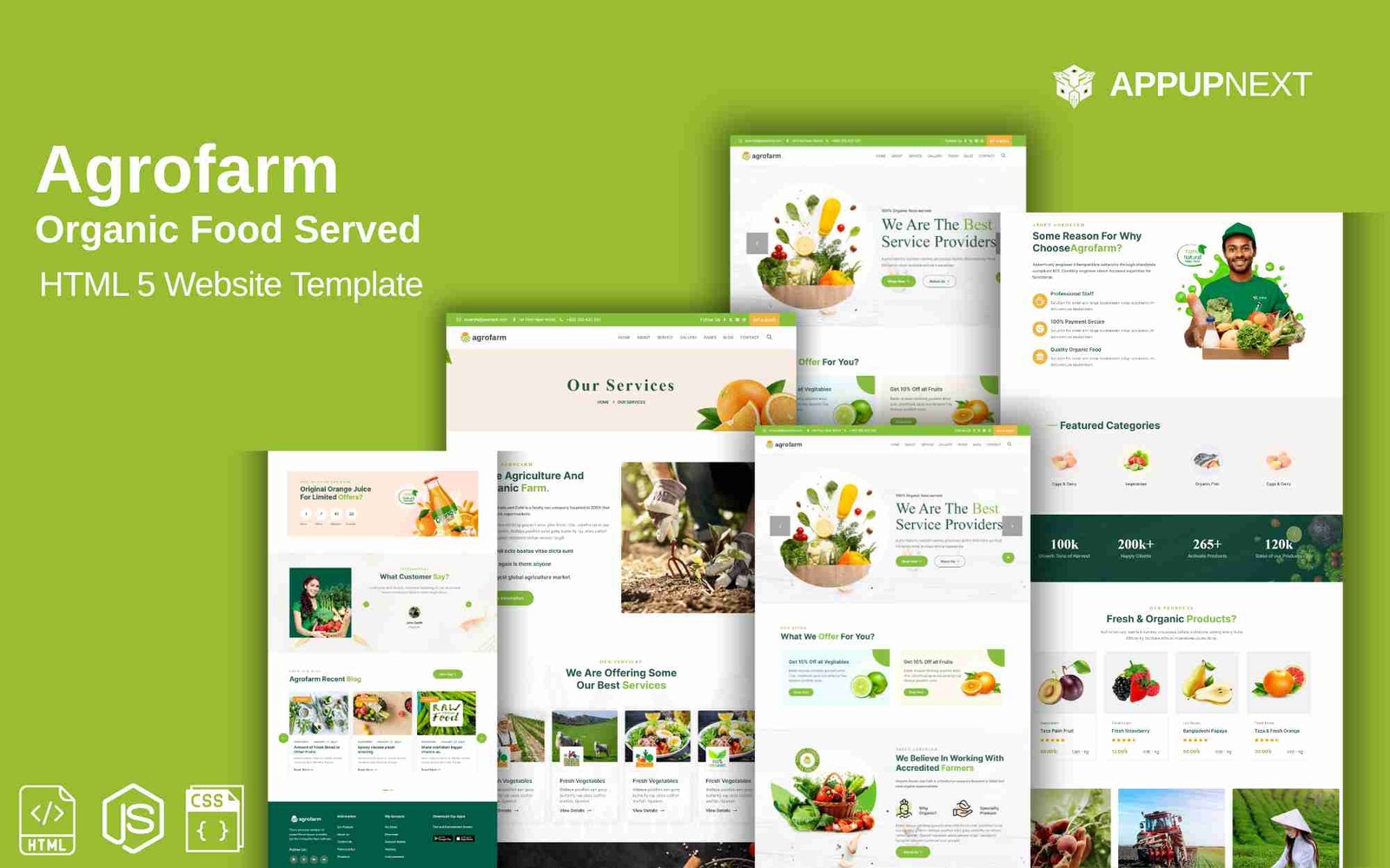 Agrofarm - Organic Food Served   - HTML 5 Website Template - v1