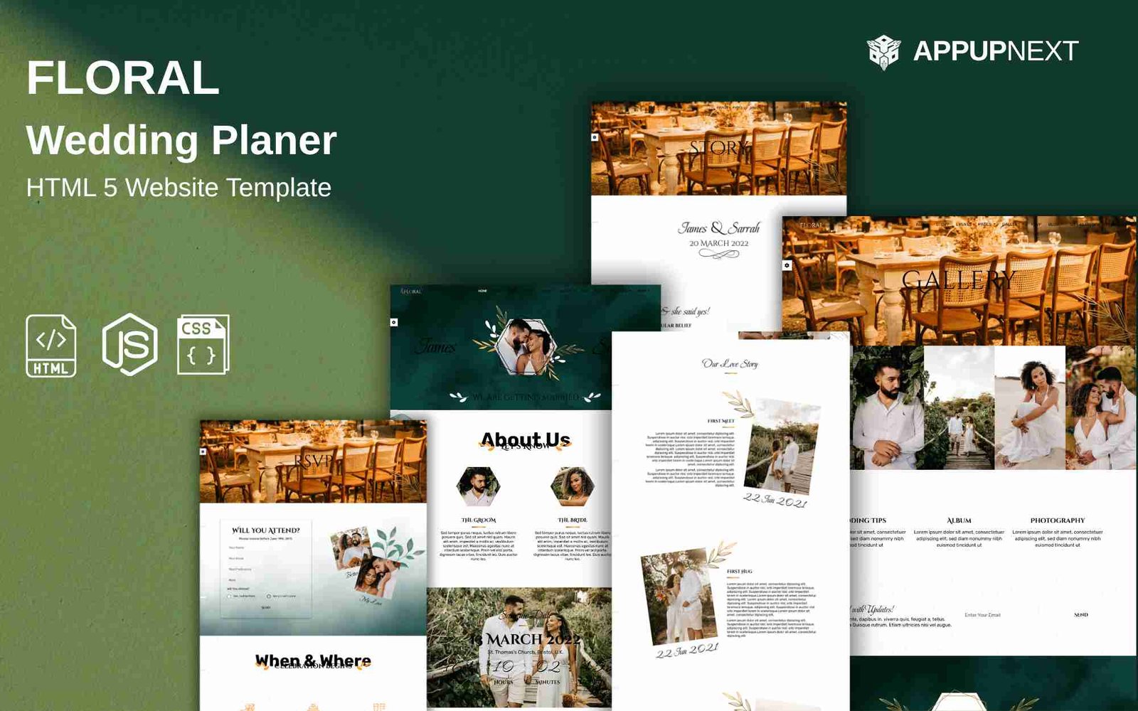 FLORAL - Wedding Planer- HTML 5 Website Template - v2