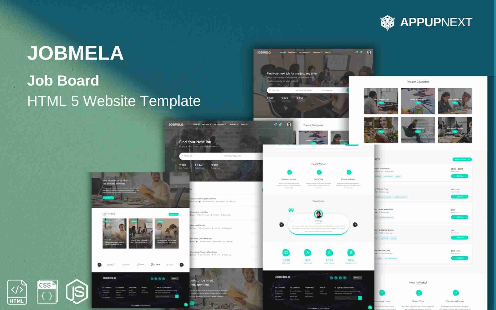 JOBMELA - Job Board - HTML 5 Website Template - v1