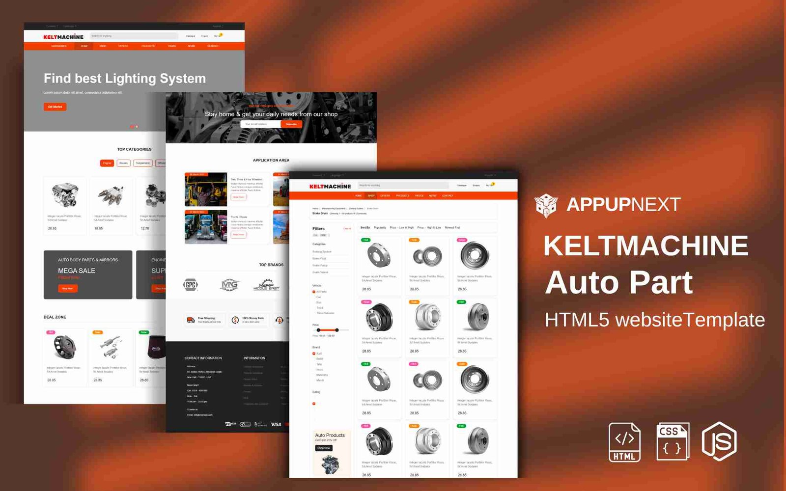 KELTMACHINE - Auto Part - HTML 5 Website Template - v1