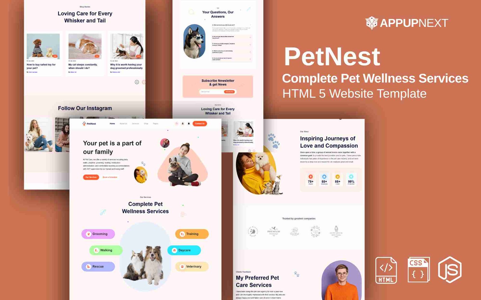 PetNest - Complete Pet Wellness Services - HTML 5 Website Template - v1