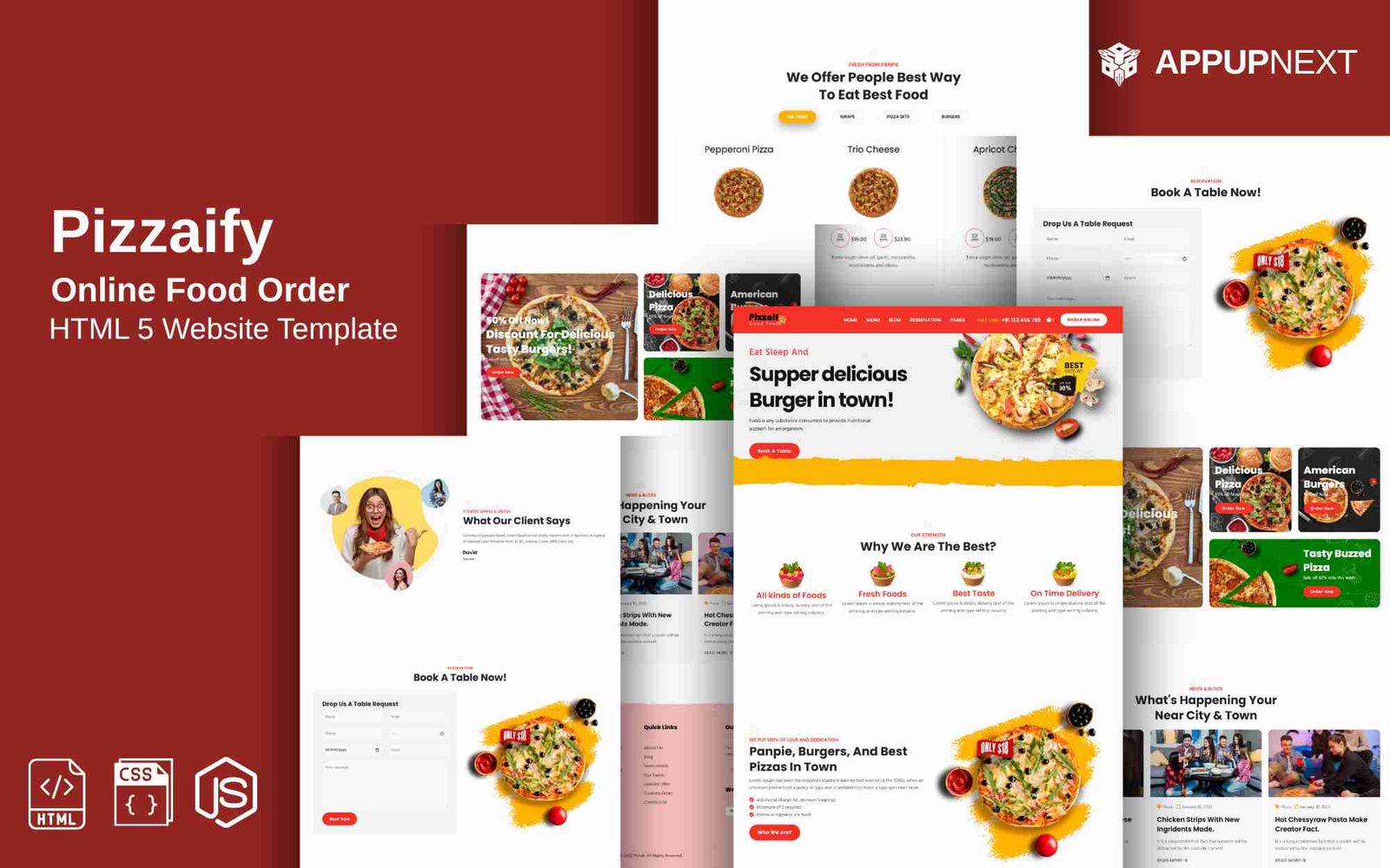Pizzaify - Online Food Order - HTML 5 Website Template - v2