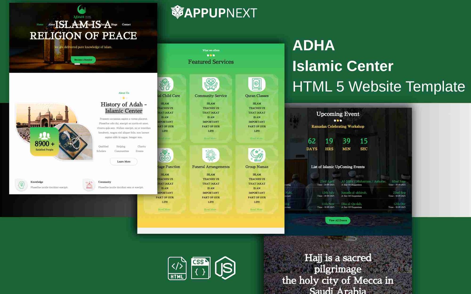 ADHA - Islamic Center - HTML 5 Website Template - v1