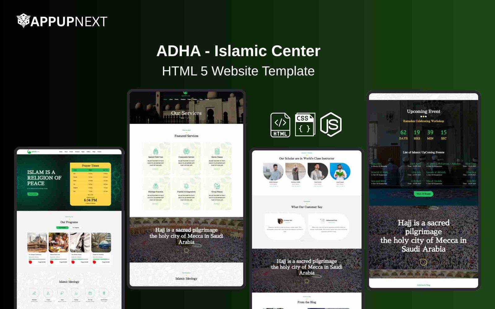ADHA - Islamic Center - HTML 5 Website Template - v4