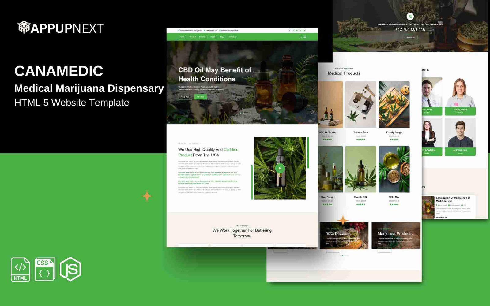 CANAMEDIC - Medical Marijuana Dispensary - HTML 5 Website Template - v3