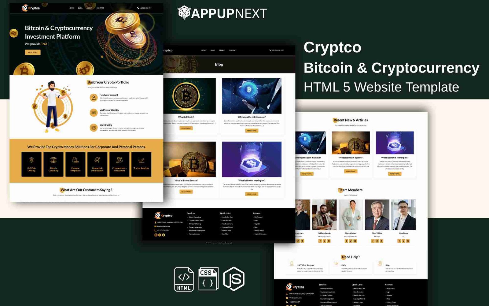Cryptco - Bitcoin & Cryptocurrency - HTML 5 Website Template