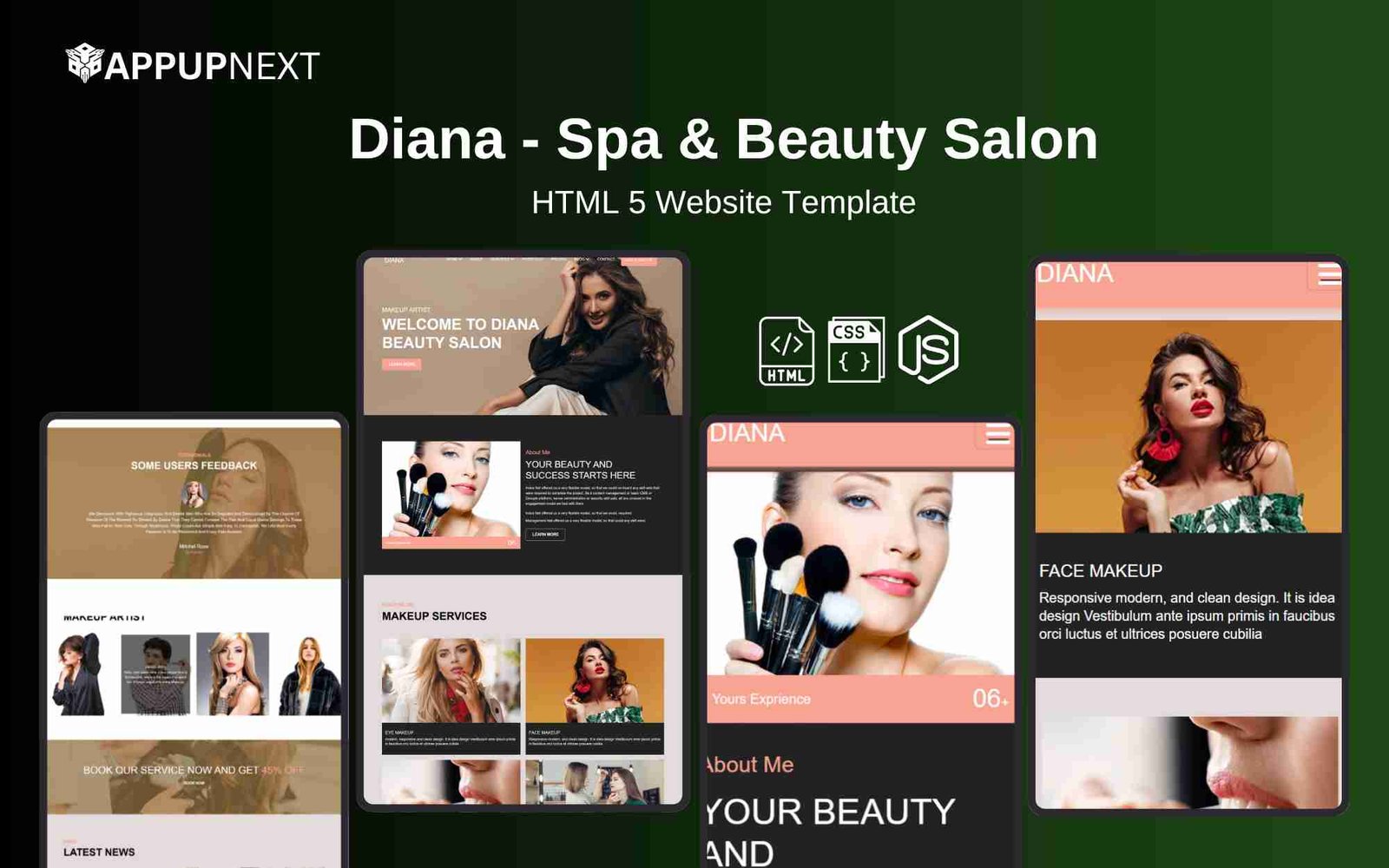 Diana - Spa & Beauty Salon - HTML 5 Website Template - v2