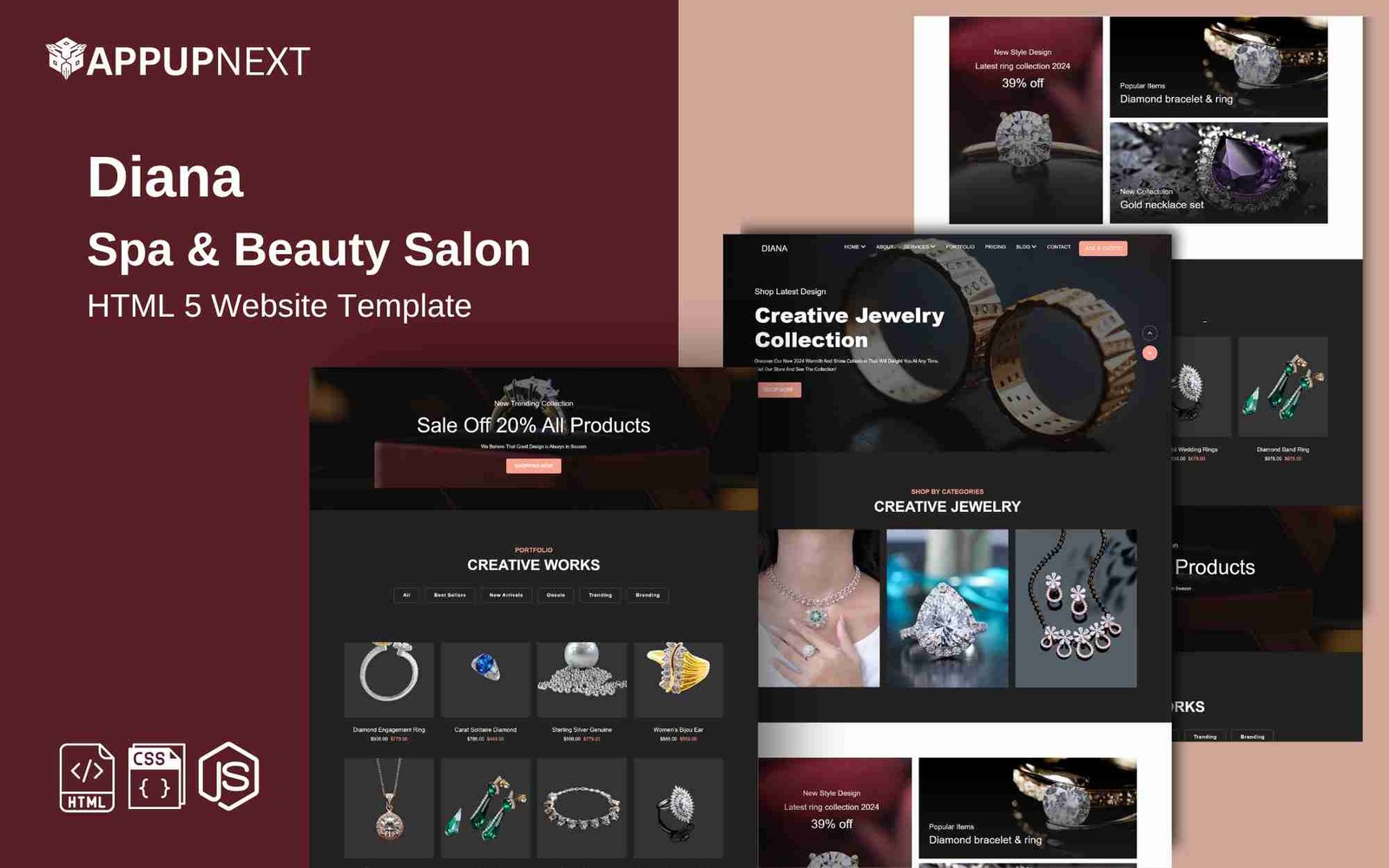 Diana - Spa & Beauty Salon - HTML 5 Website Template - v5