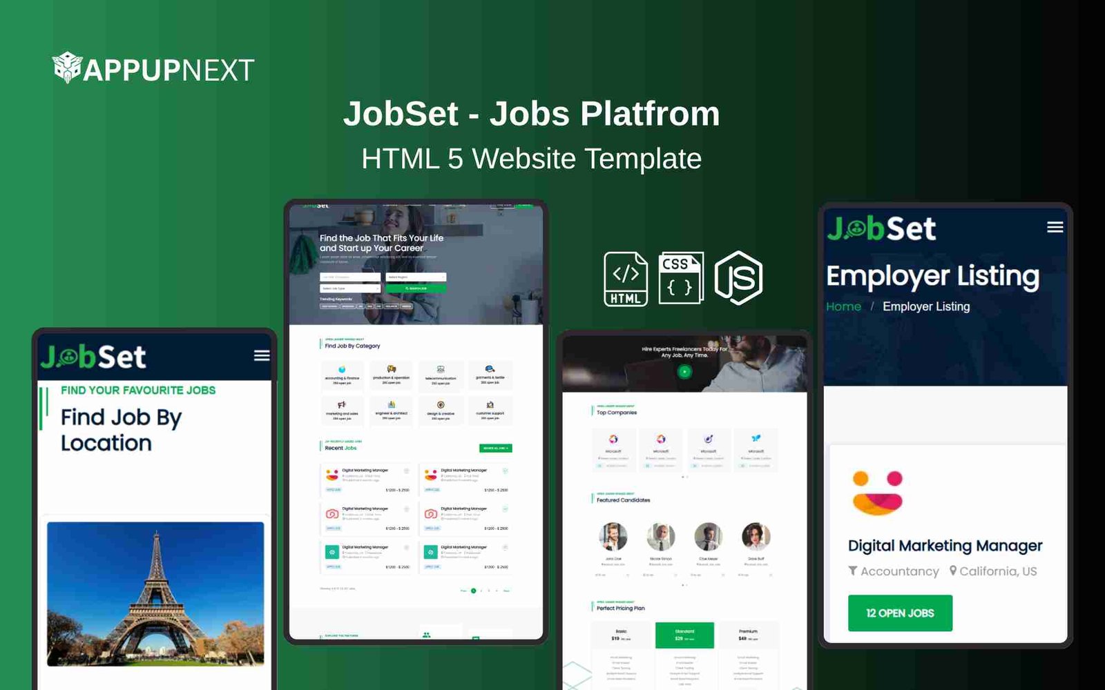 JobSet - Employer Listing Page - HTML 5 Website Template - v3