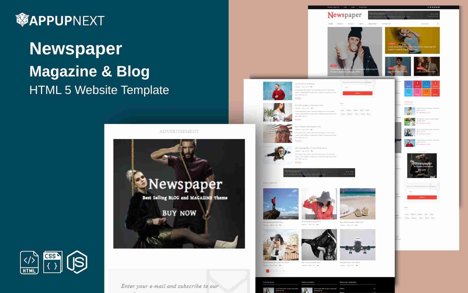 Newspaper - Magazine & Blog - HTML 5 Website Template