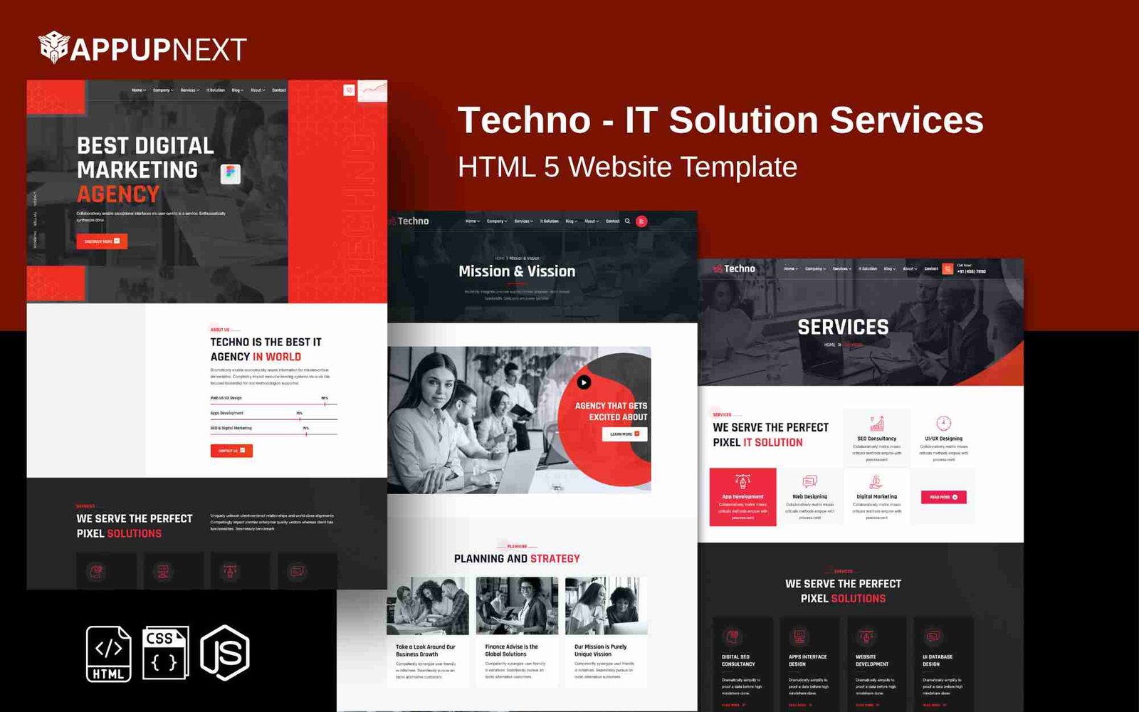 Techno - IT Solution Services - HTML 5 Website Template - v4