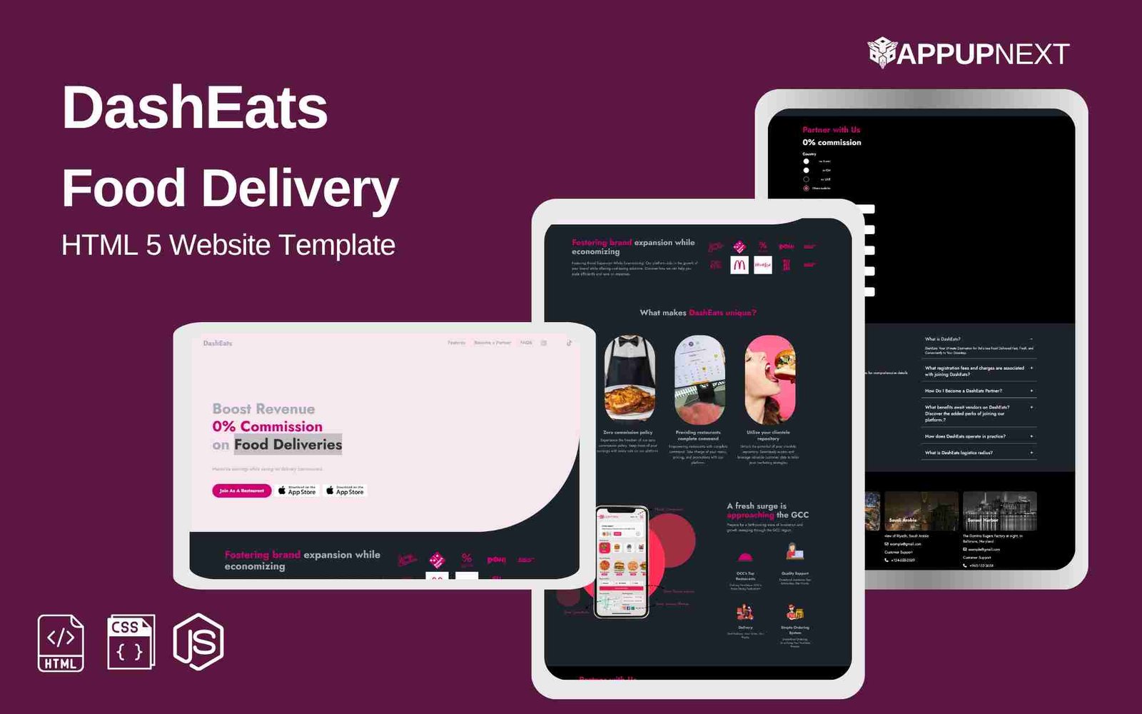 DashEats - Food Delivery - HTML 5 Website Template