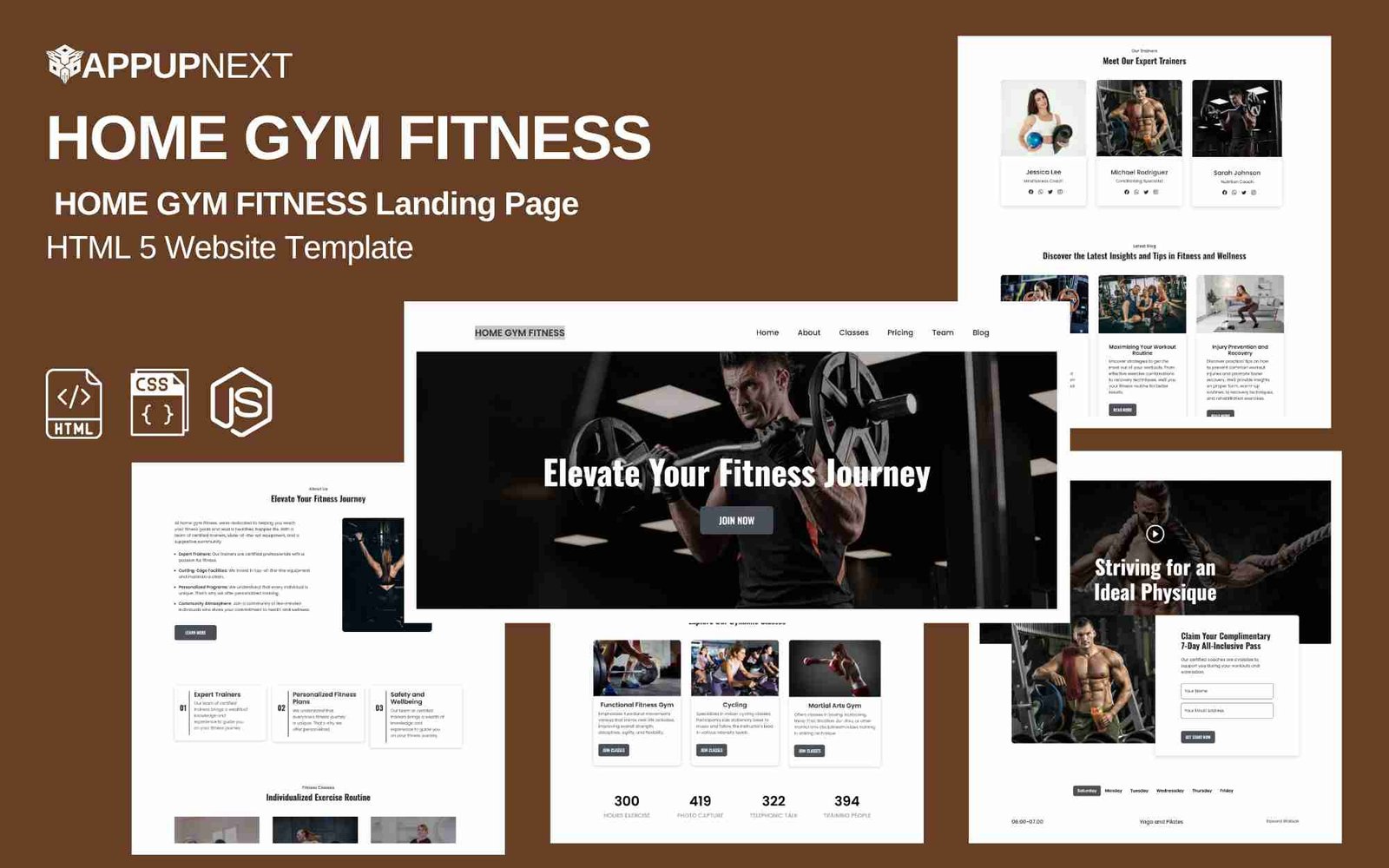 HOME GYM FITNESS - HOME GYM FITNESS Landing Page - HTML 5 Website Template