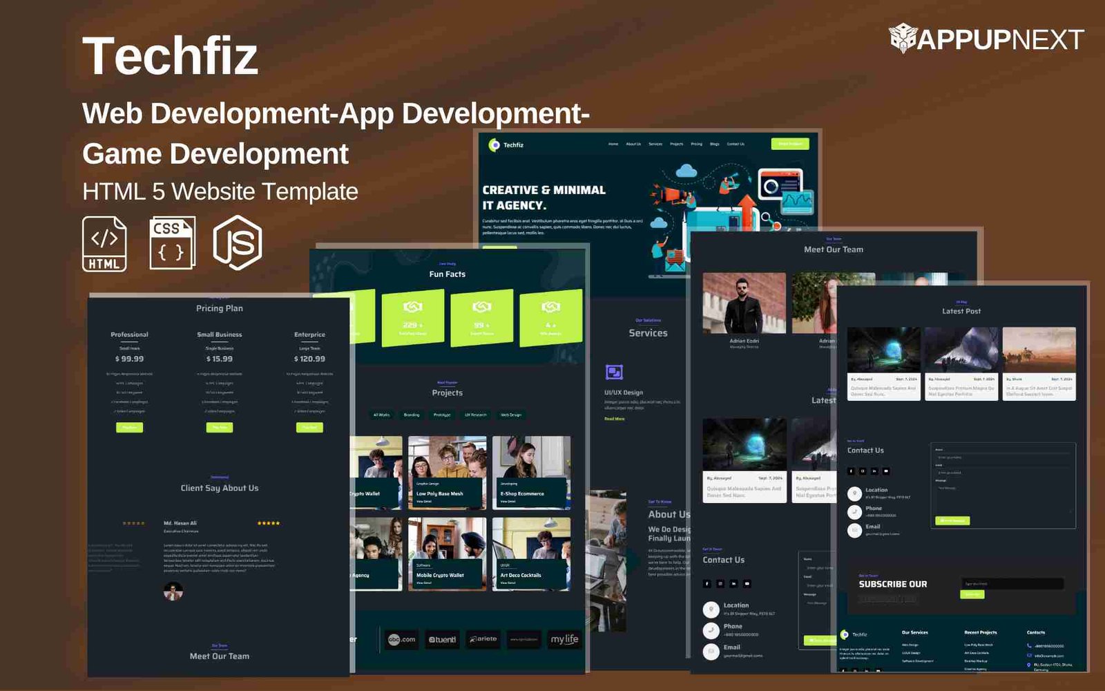 Techfiz - Web Development-App Development Game Development - HTML 5 Website Template