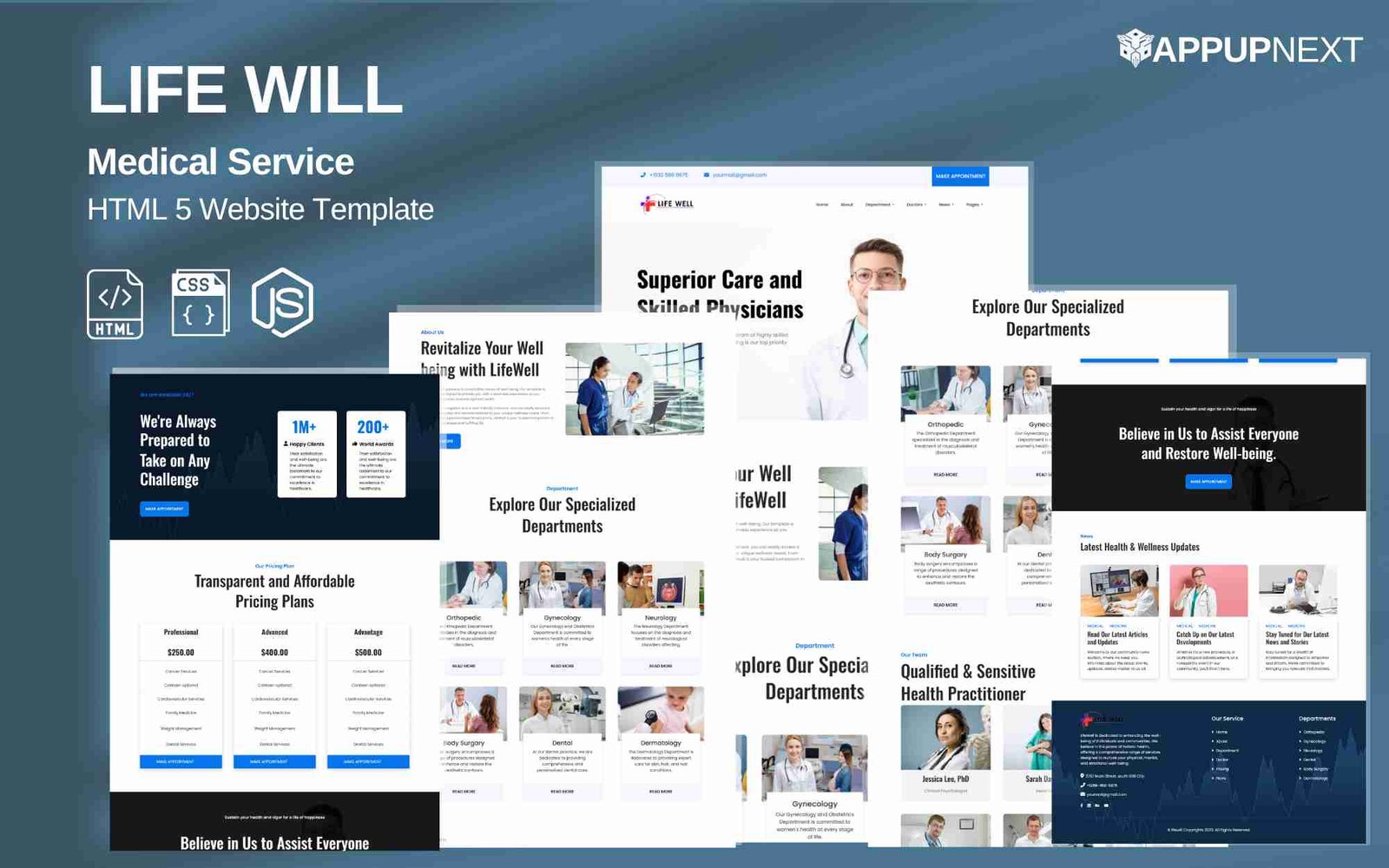 LIFE WILL - Medical Service  - HTML 5 Website Template