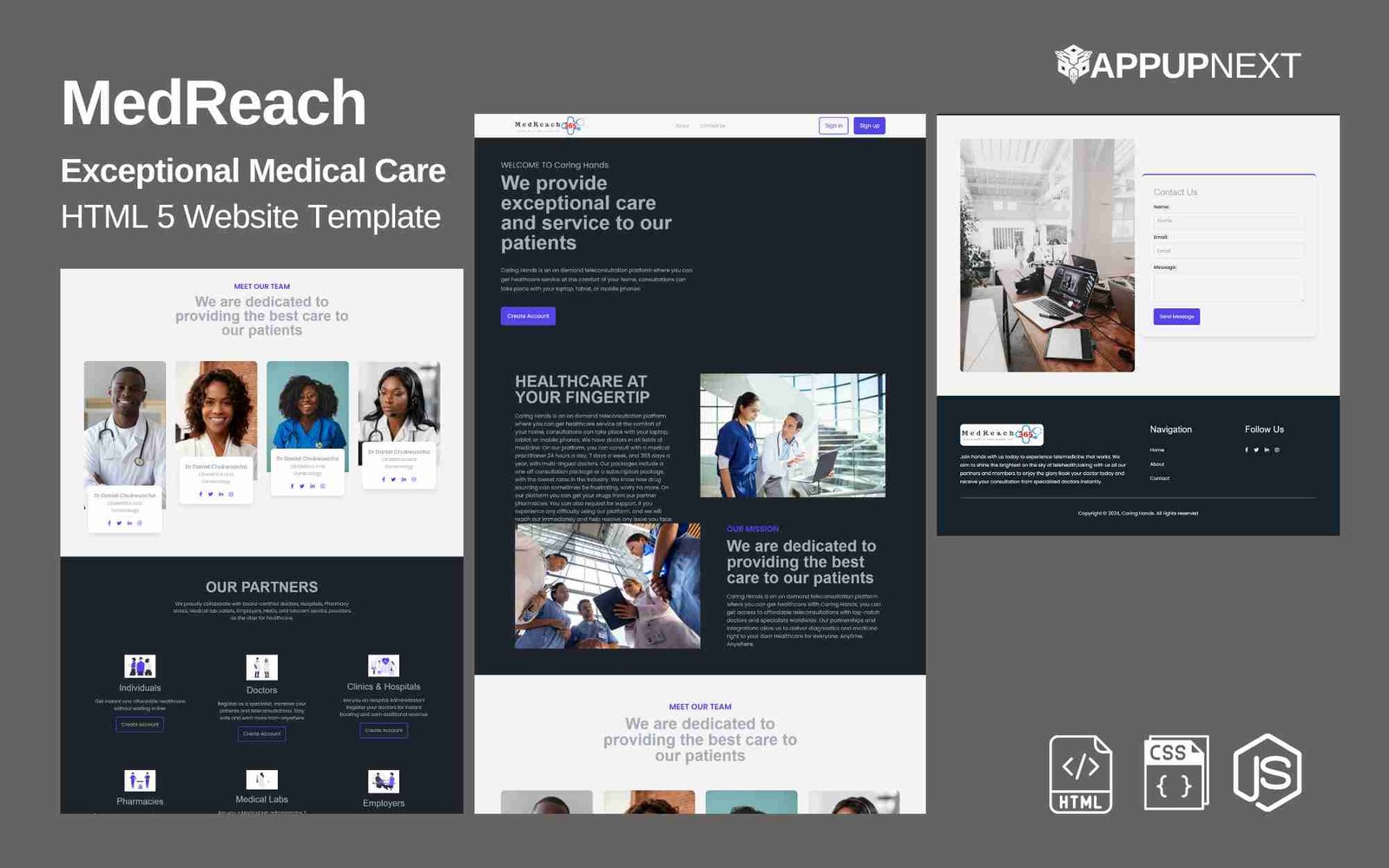 MedReach - Exceptional Medical Care - HTML 5 Website Template