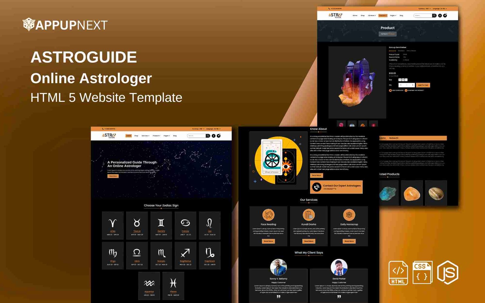 ASTROGUIDE - Online Astrologer - HTML 5 Website Template
