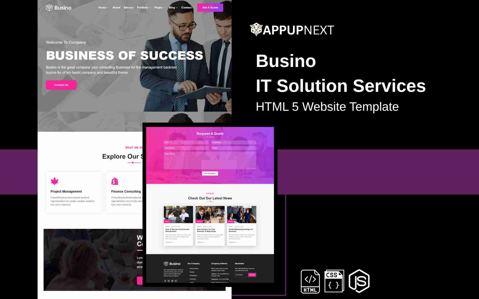 Busino - IT Solution Services - HTML 5 Website Template - v4