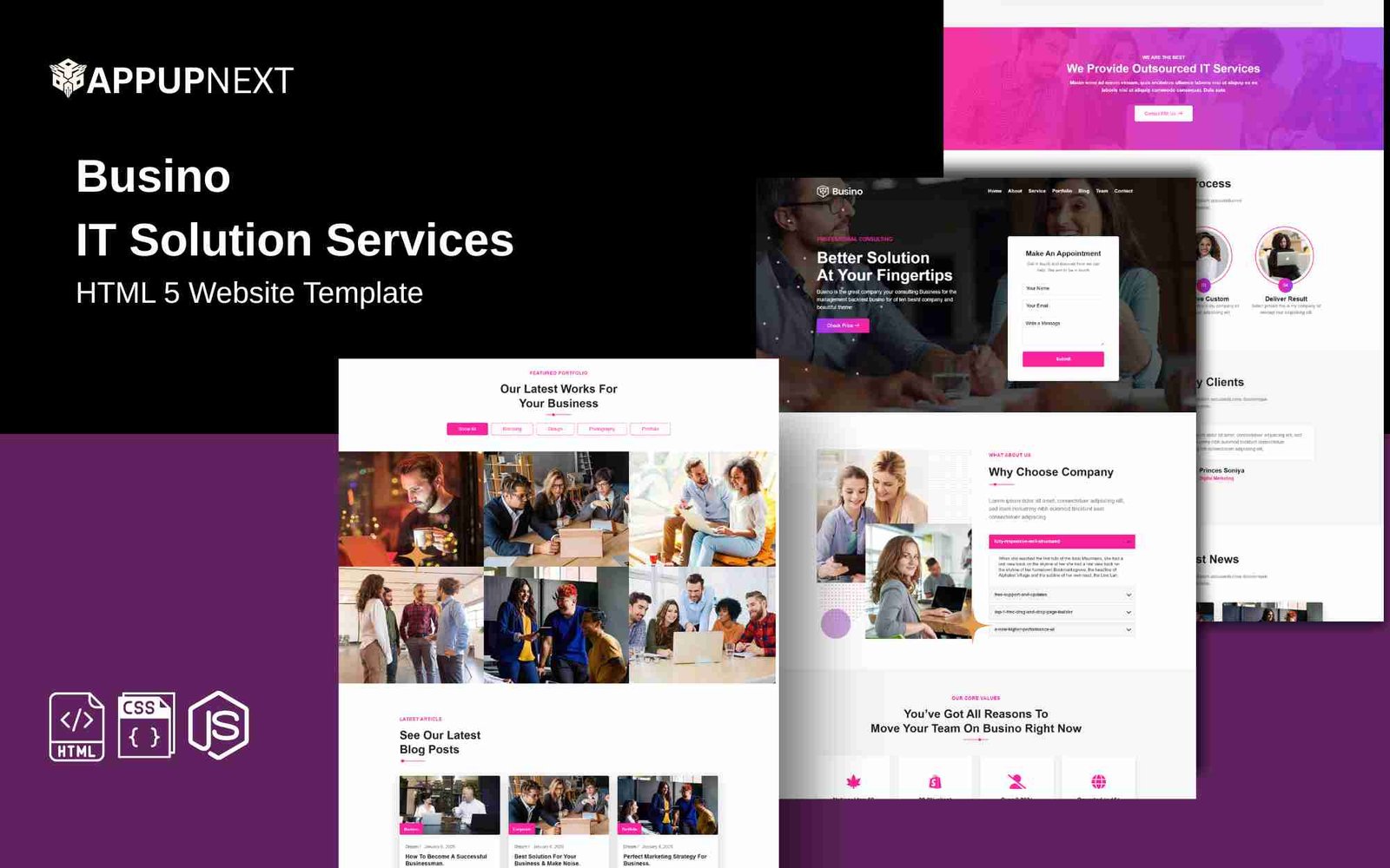 Busino - IT Solution Services - HTML 5 Website Template - v9