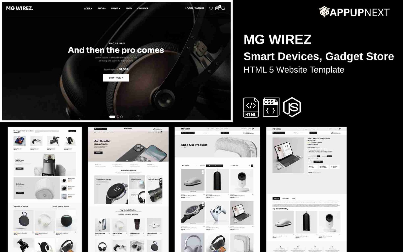 MG WIREZ - Smart Devices, Gadget Store - HTML 5 Website Template - v2