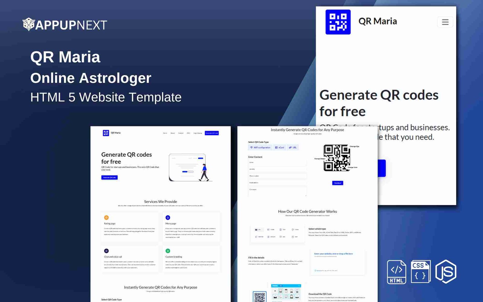 QR Maria - Online Astrologer - HTML 5 Website Template