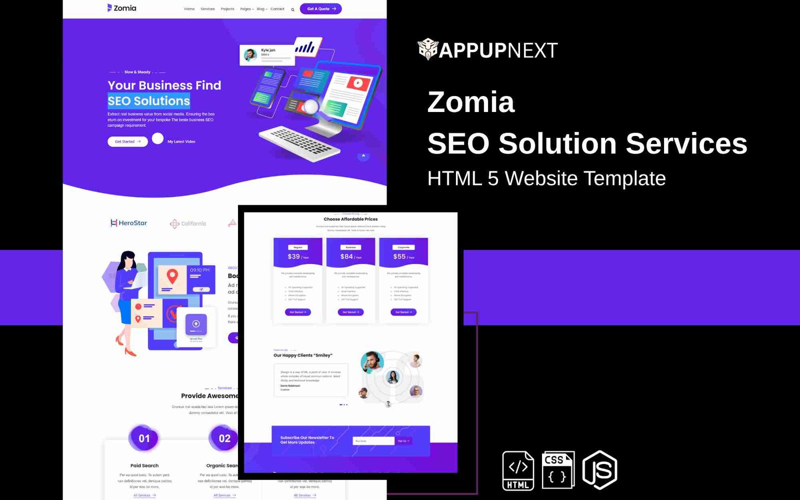 Zomia - SEO Solution Services - HTML 5 Website Template