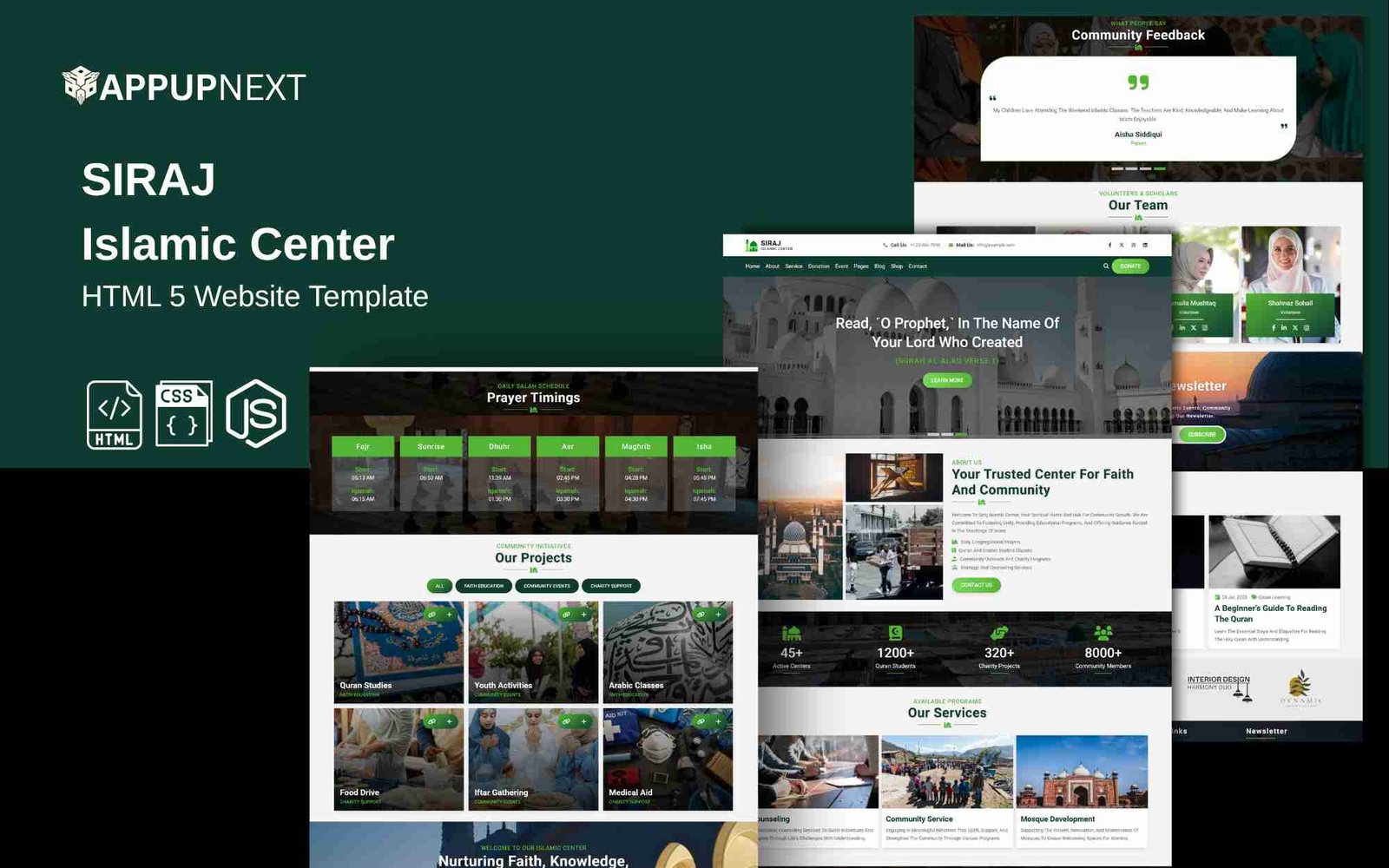 SIRAJ- Islamic Center - HTML 5 Website Template