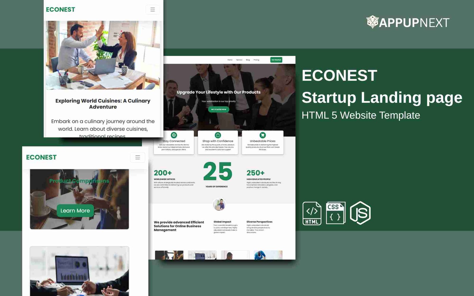 ECONEST - Startup Landing page - HTML 5 Website Template