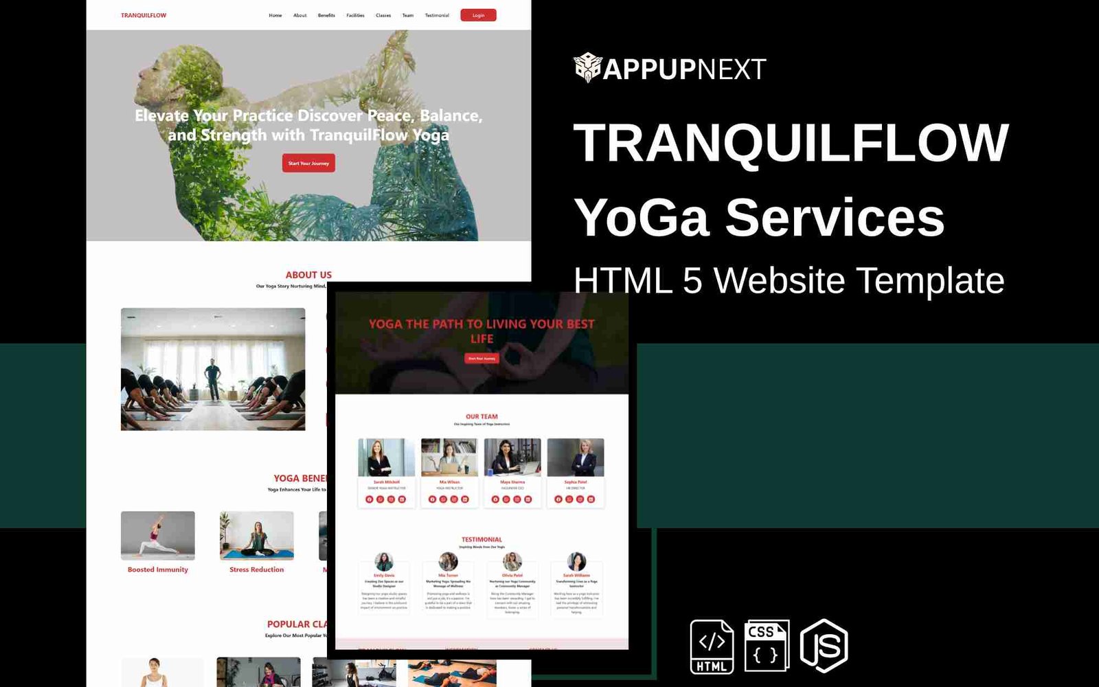 TRANQUILFLOW - YoGa Services - HTML 5 Website Template