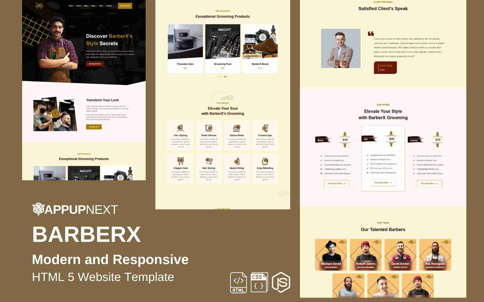 BARBERX - Modern and Responsive - HTML 5 Website Template - v2