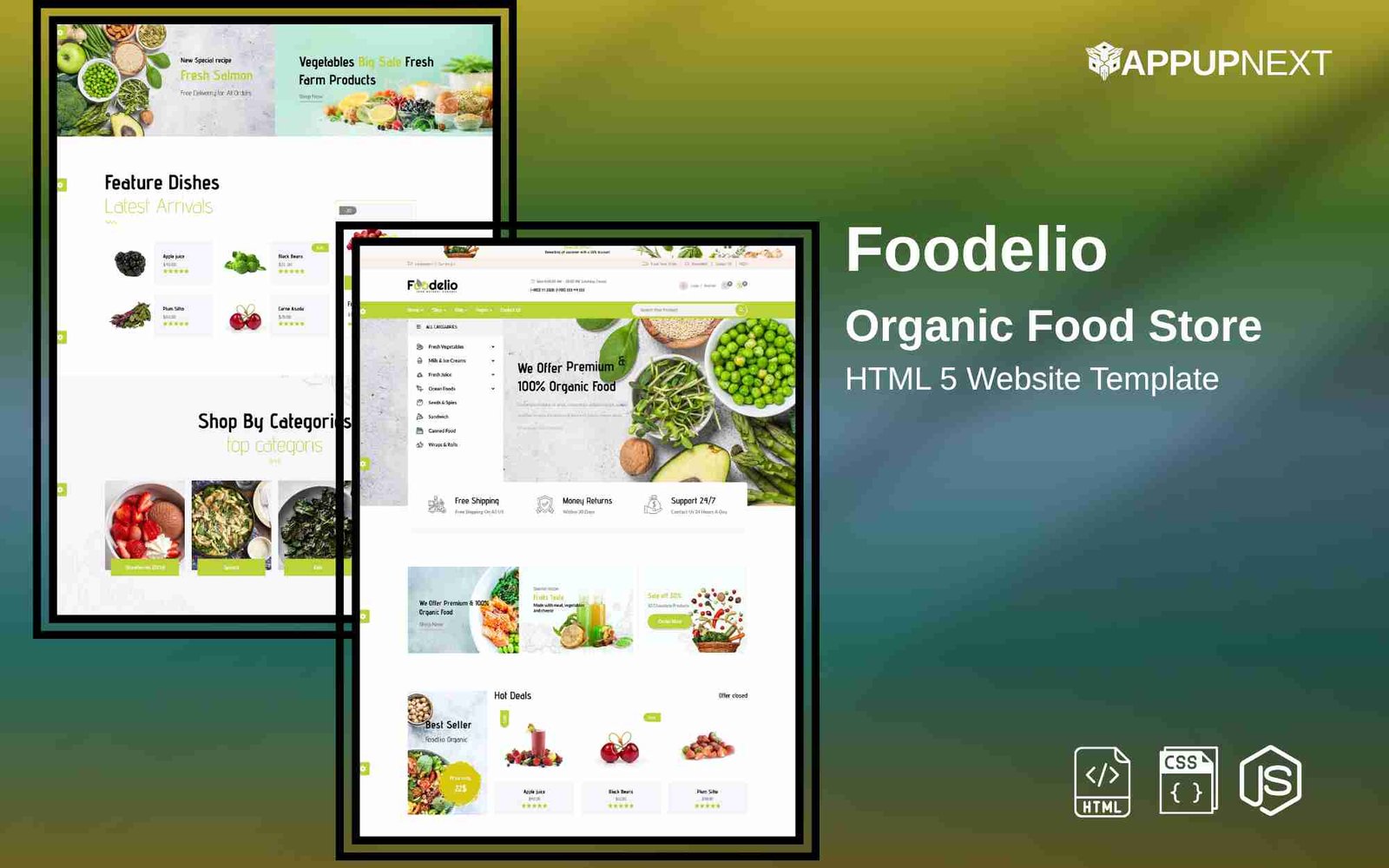 Foodelio - Organic Food Store - HTML 5 Website Template - v6