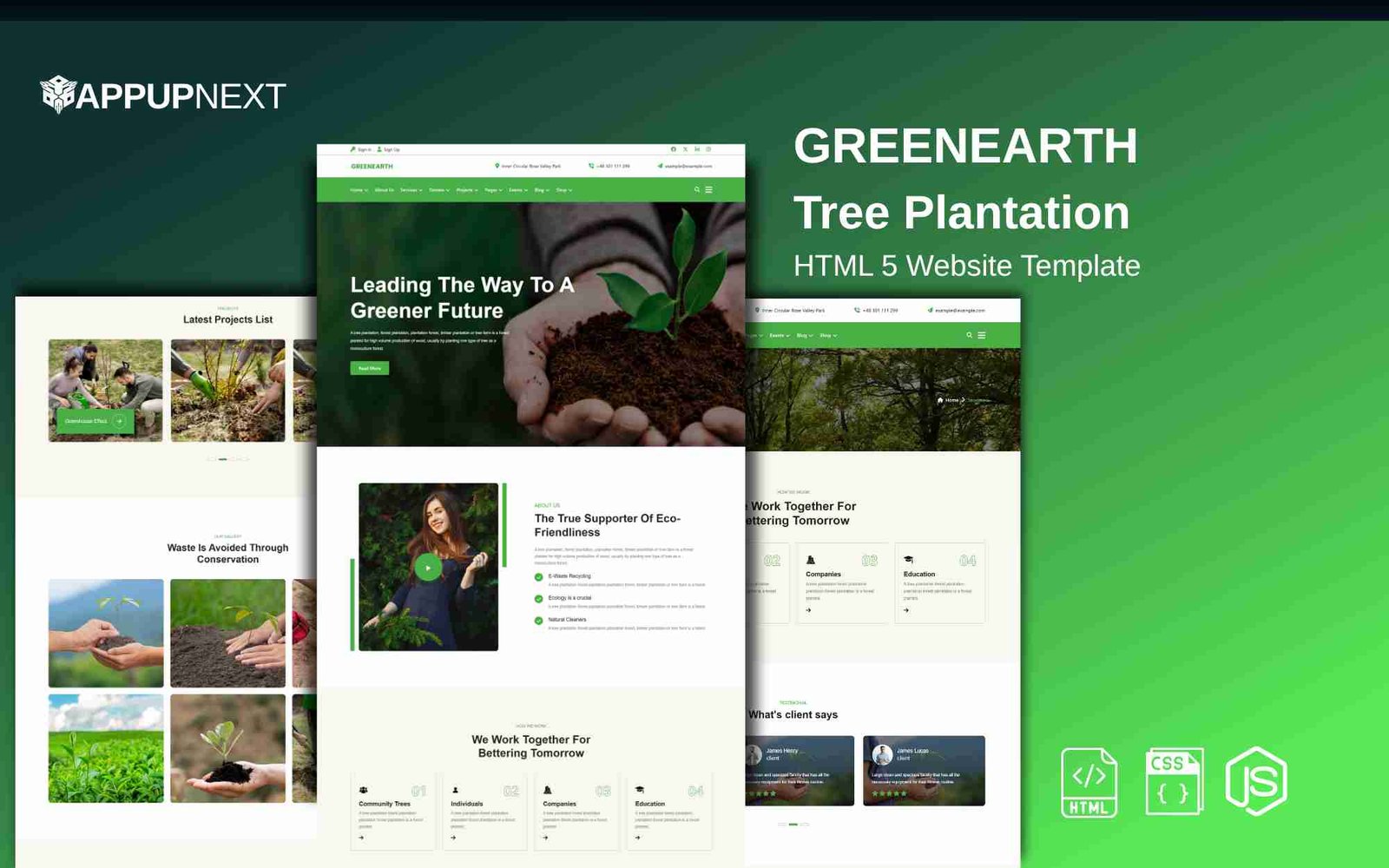 GREENEARTH - Tree Plantation - HTML 5 Website Template - v2